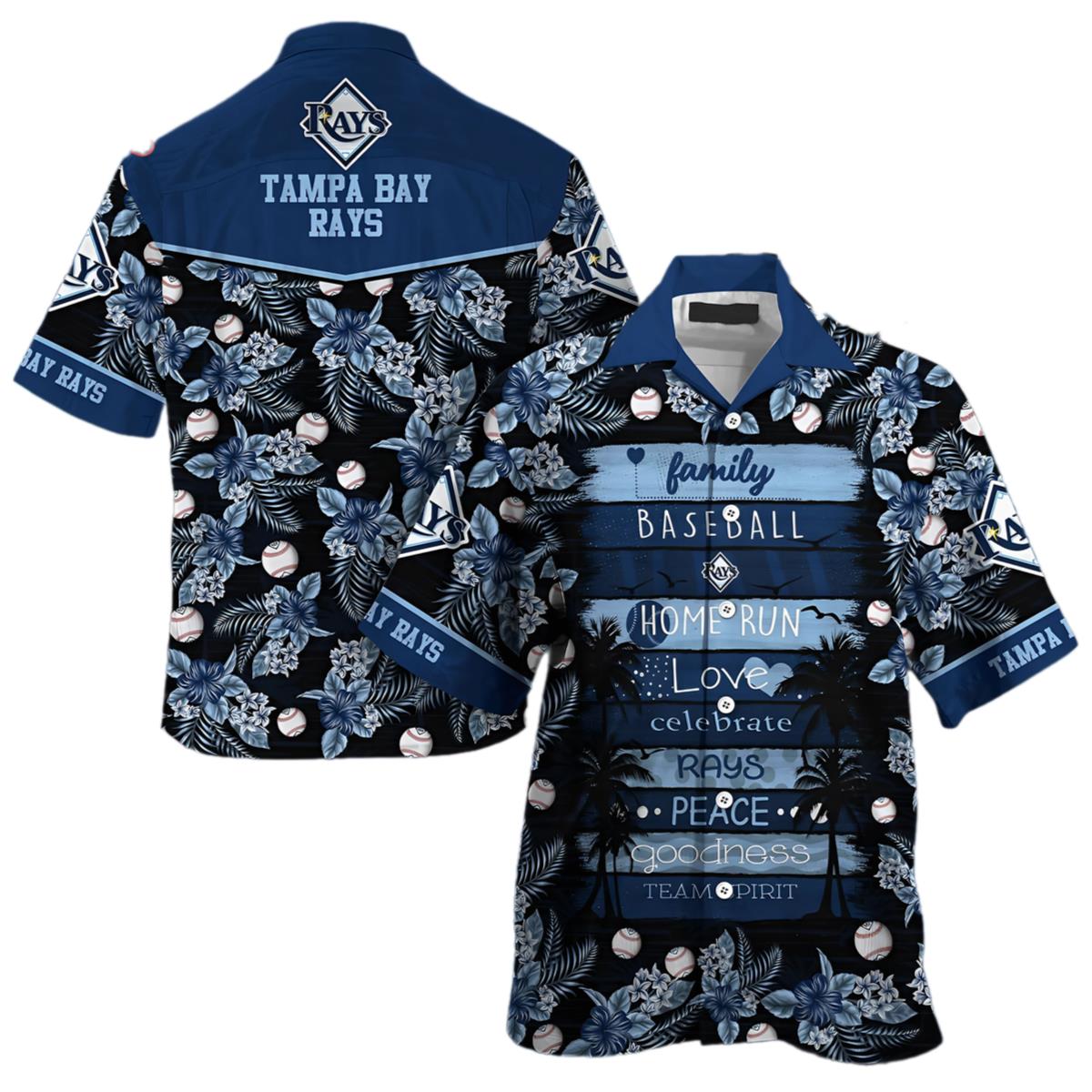 Tampa Bay Rays Hawaiian Shirt Family Baseball Tropical