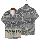 Tampa Bay Rays Tribal Pattern Hawaiian Shirt