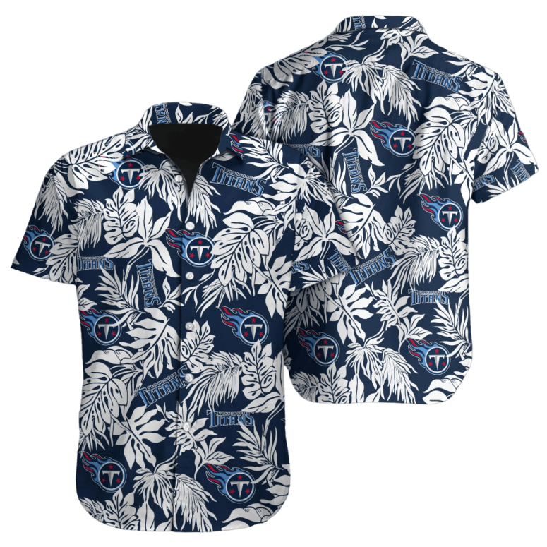 Tennessee Titans Tropical Foliage Hawaiian Shirt