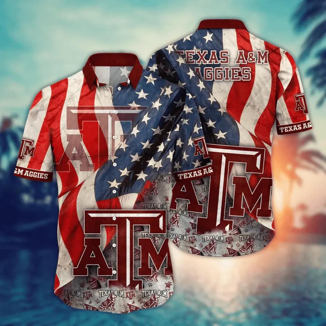Texas A&M Aggies NCAA Flower Aloha Hawaiian Shirt 12, NCAA Hawaiian Shirt