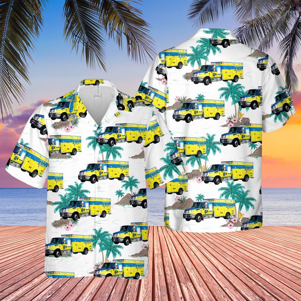 Texas Austin-Travis County EMS Hawaiian Shirt, Texas Hawaii Shirt, Texas Shirt