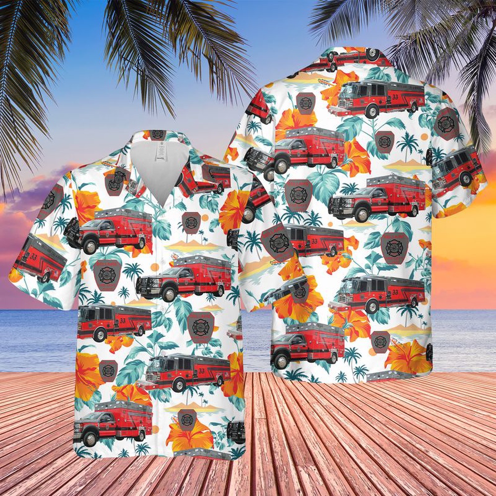 Texas Bellaire Fire Department Hawaiian Shirt, Texas Hawaii Shirt, Texas Shirt