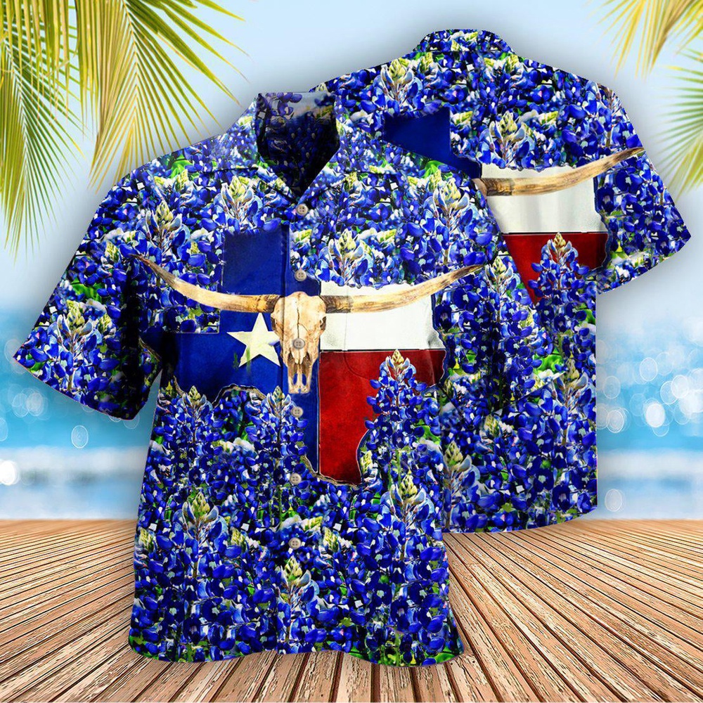 Texas Forever Texas Bluebonnet Hawaiian Shirts, Texas Hawaii Shirt, Texas Shirt