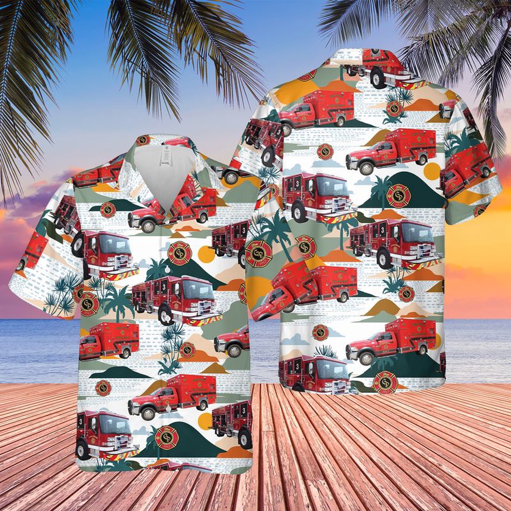 Texas Grand Prairie Fire Department Hawaiian Shirt, Texas Hawaii Shirt, Texas Shirt