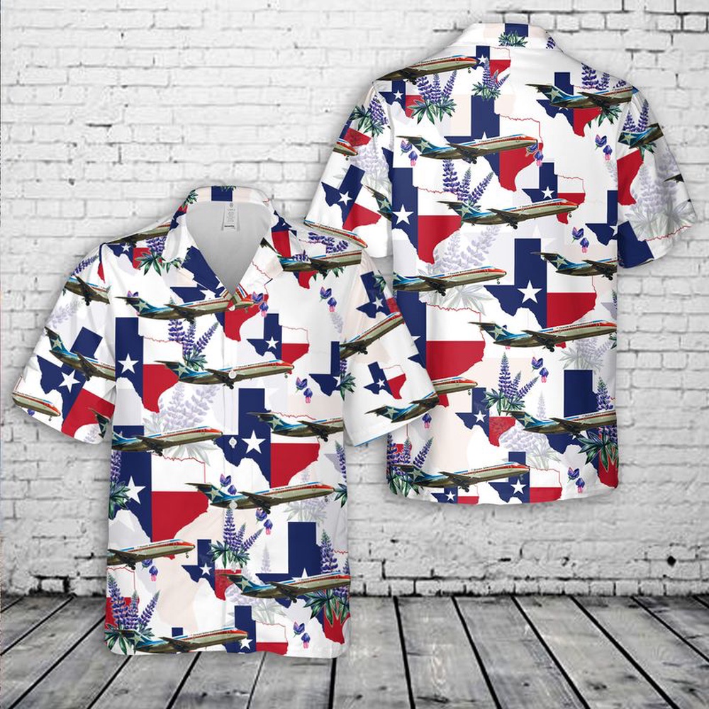Texas International Airlines McDonnell Douglas DC-9-14 Hawaiian Shirt, Texas Hawaii Shirt, Texas Shirt