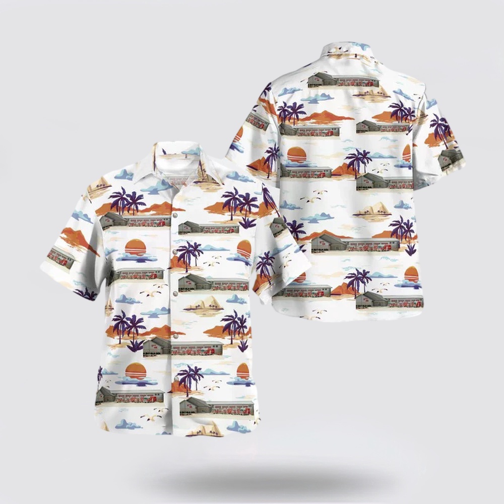 Texas Longhorn Hawaiian Shirt, Houston Texas Northwest Volunteer Fire Department Station 44 Hawaiian Shirt