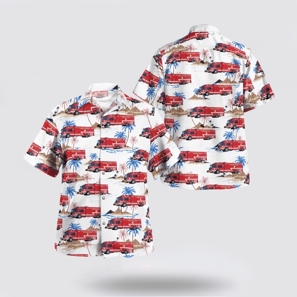 Texas Longhorn Hawaiian Shirt, Texas, Houston Fire Department Hazardous Materials (Hazmat) Response Team Hawaiian Shirt