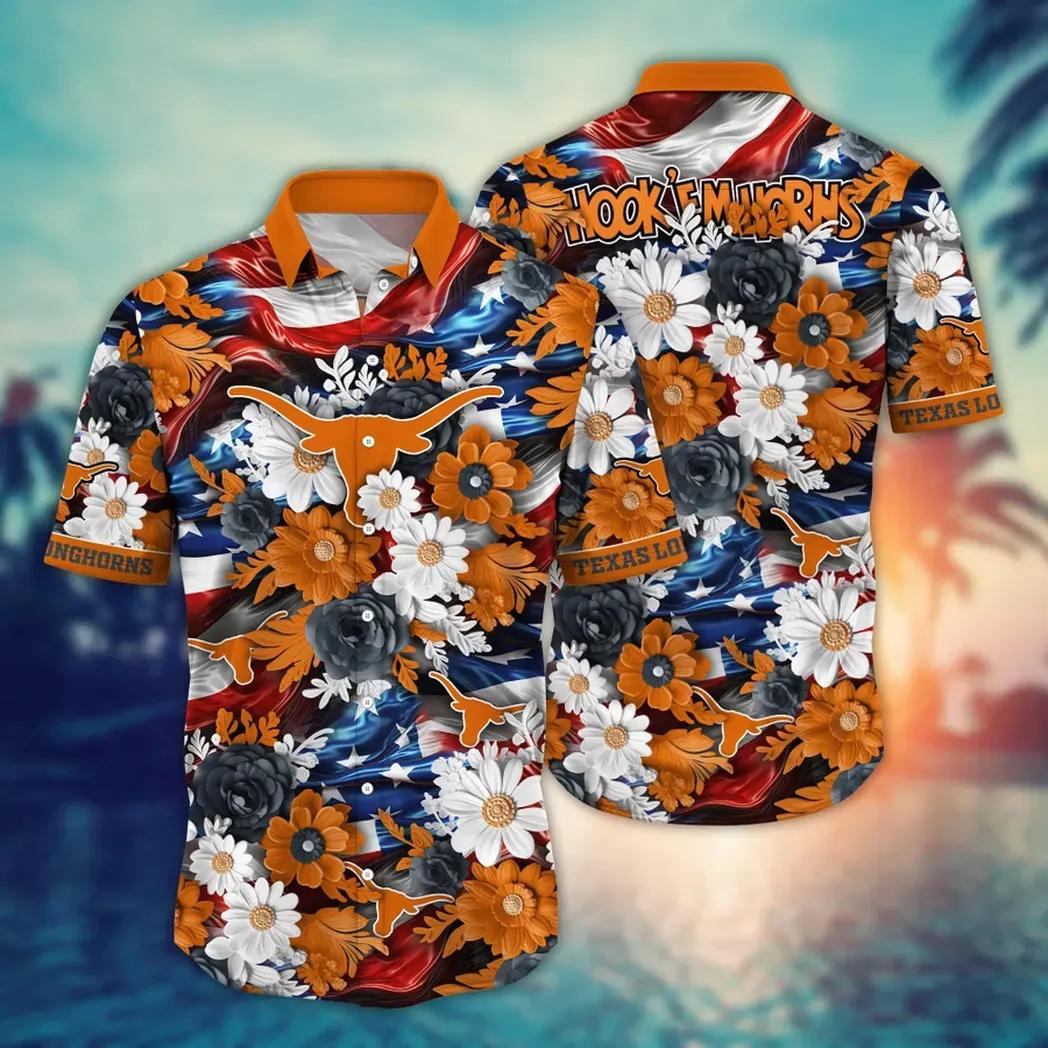 Texas Longhorns NCAA Aloha Hawaiian Shirt 1, NCAA Hawaiian Shirt