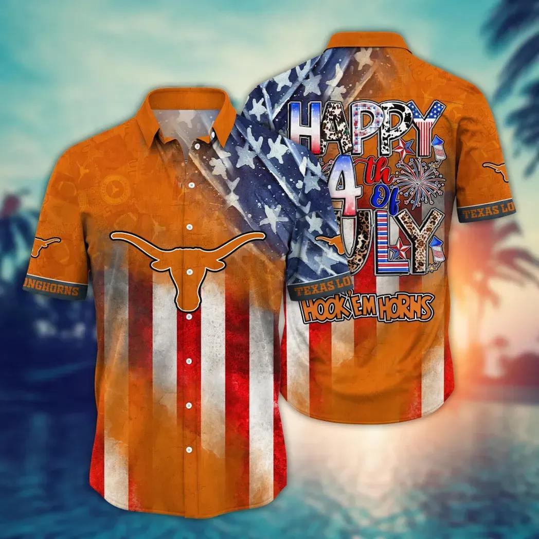 Texas Longhorns NCAA Aloha Hawaiian Shirt 2, NCAA Hawaiian Shirt
