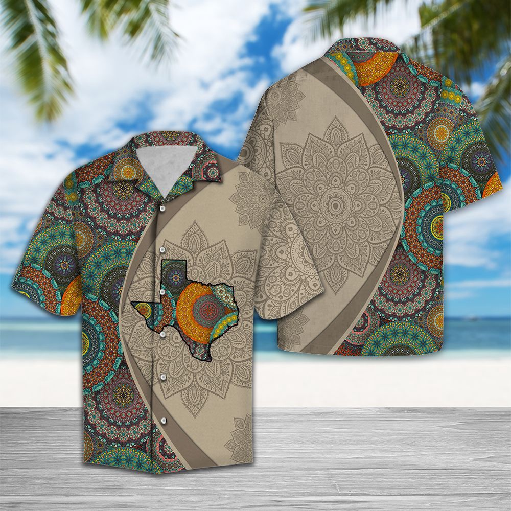 Texas Mandala H3713 Hawaii Shirt, Texas Hawaii Shirt, Texas Shirt