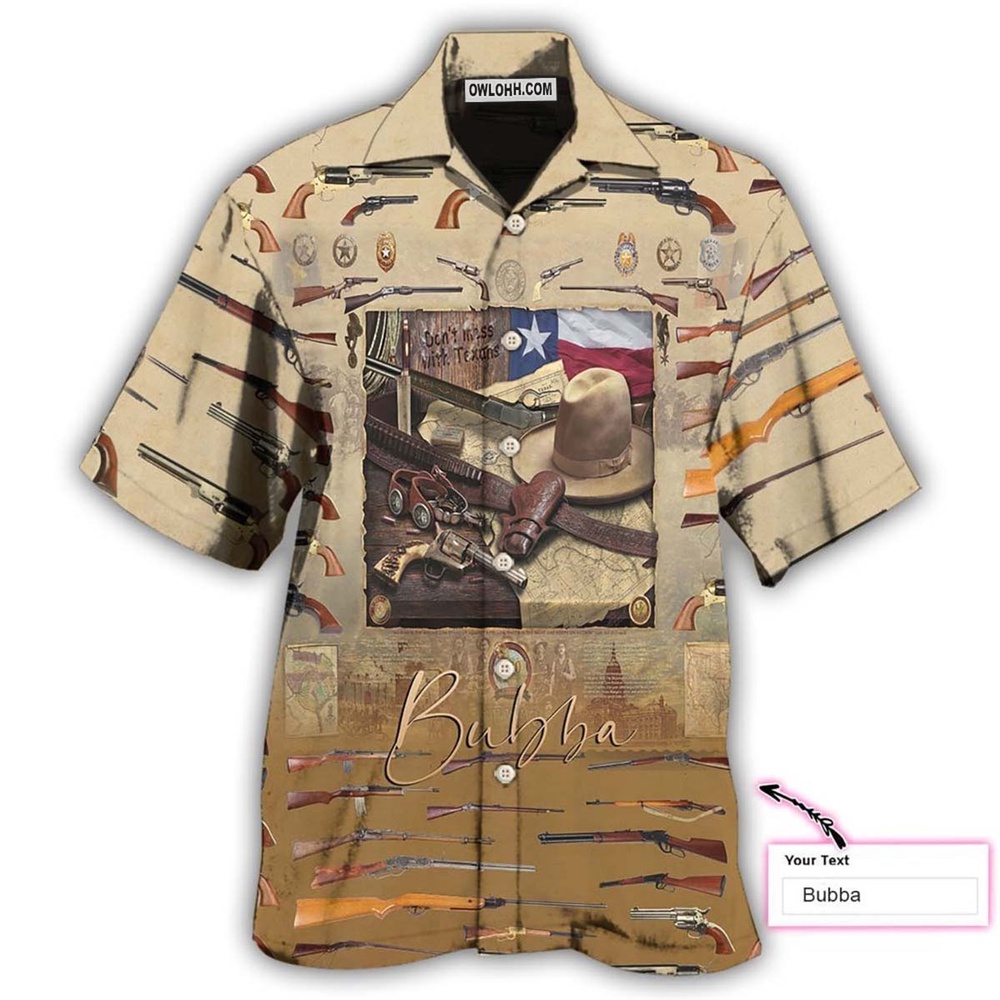 Texas Peace Life Gun Style Personalized Hawaiian Shirt, Texas Hawaii Shirt, Texas Shirt