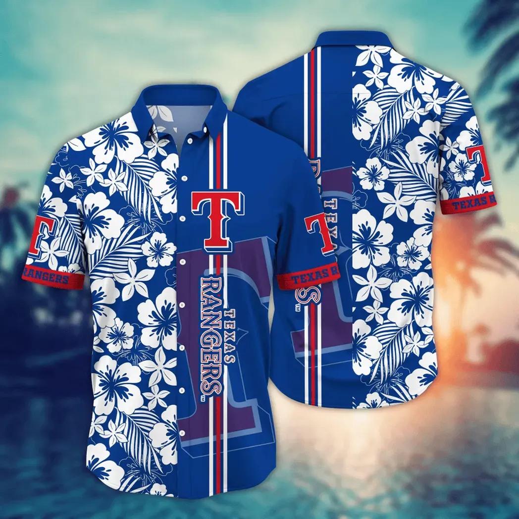Texas Rangers MLB Flower Aloha Hawaiian Shirt 14, MLB Hawaiian Shirt