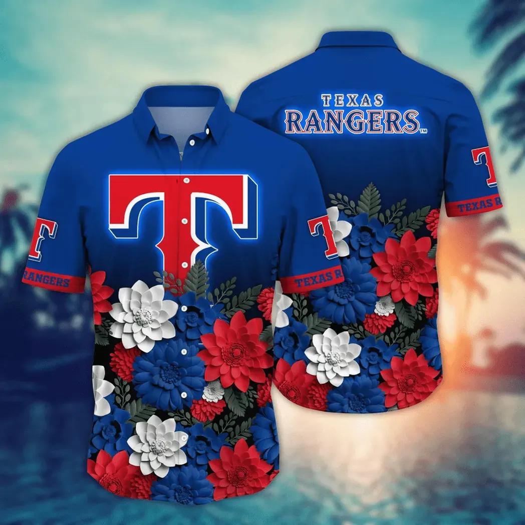 Texas Rangers MLB Flower Aloha Hawaiian Shirt 15, MLB Hawaiian Shirt