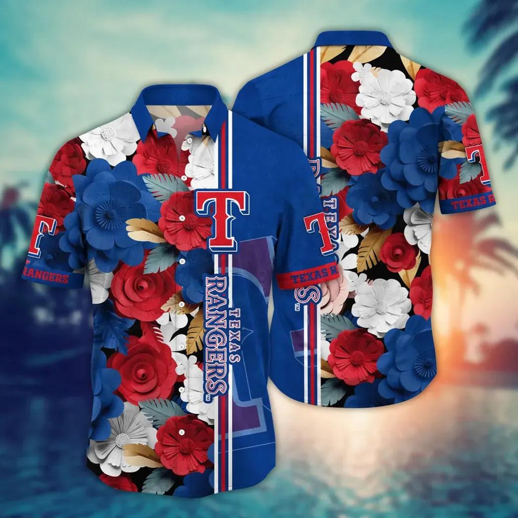 Texas Rangers MLB Flower Aloha Hawaiian Shirt 16, MLB Hawaiian Shirt