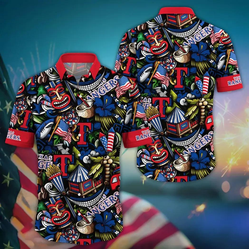 Texas Rangers MLB Flower Aloha Hawaiian Shirt 20, MLB Hawaiian Shirt