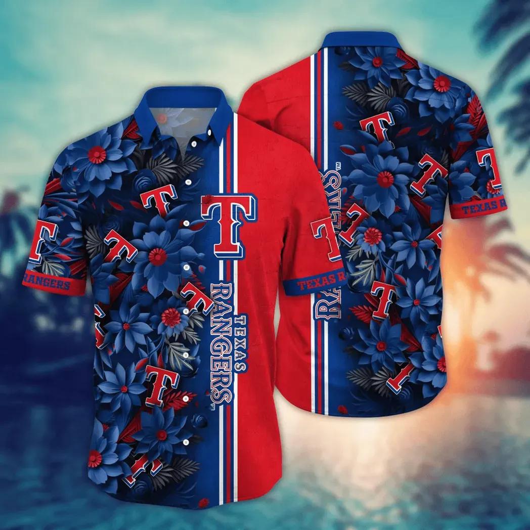 Texas Rangers MLB Flower Aloha Hawaiian Shirt 5, MLB Hawaiian Shirt