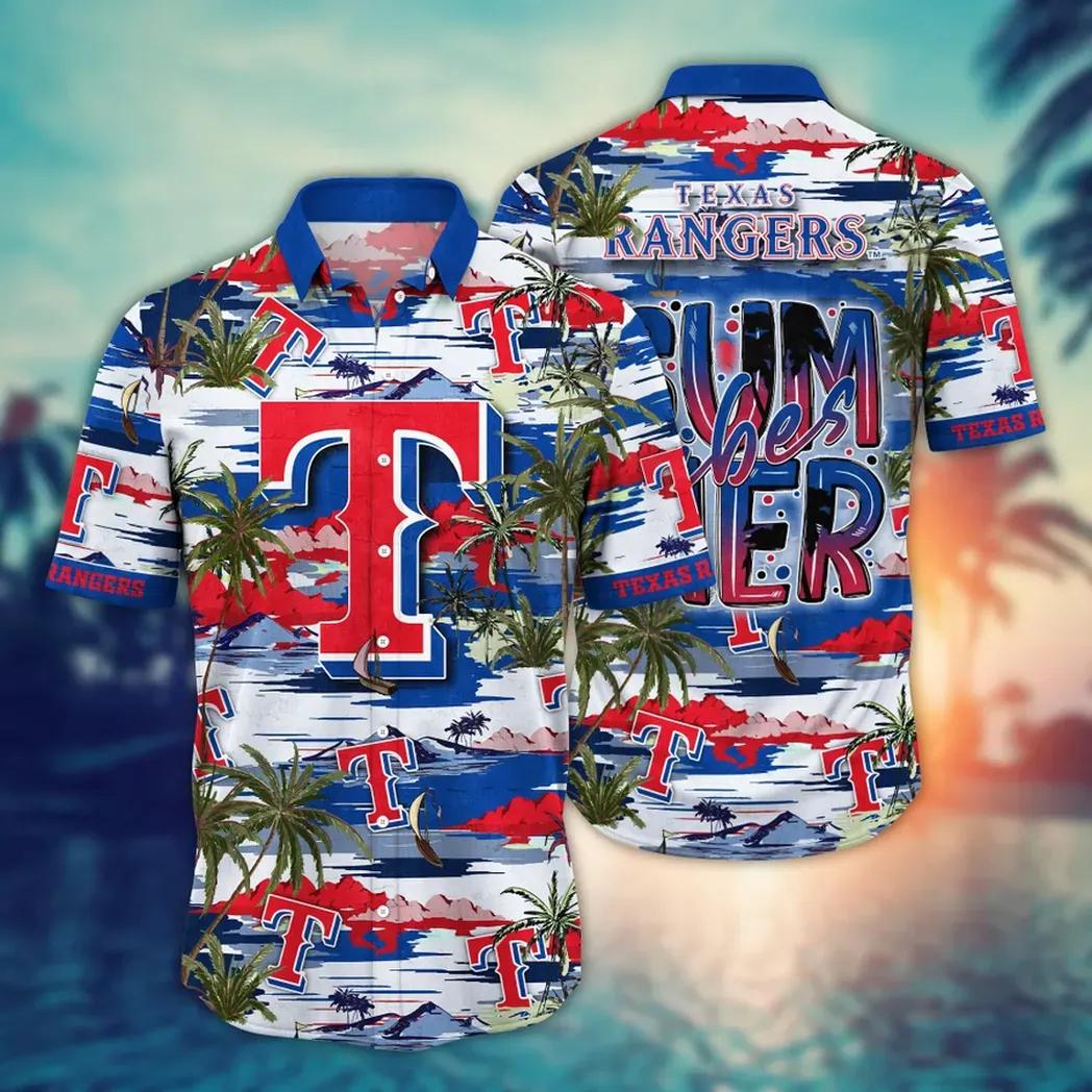 Texas Rangers MLB Flower Aloha Hawaiian Shirt 9, MLB Hawaiian Shirt