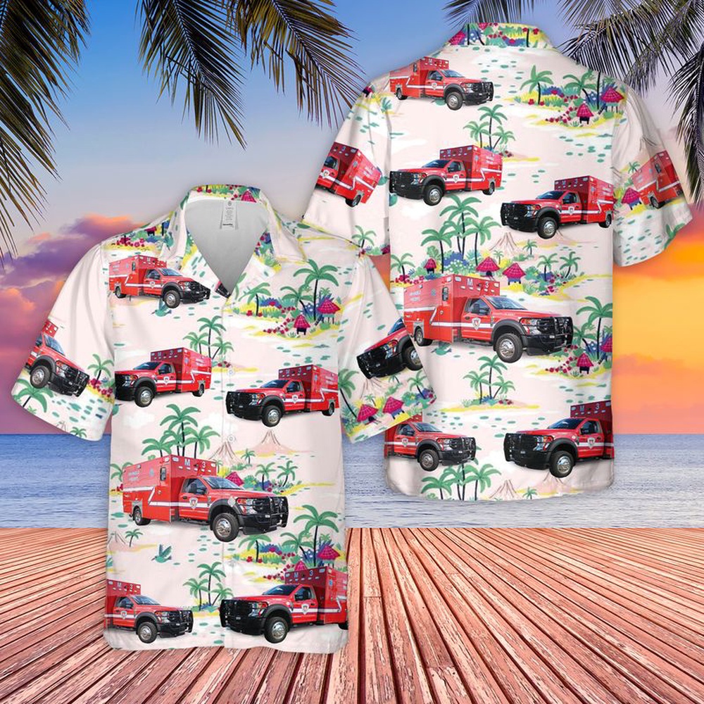 Texas San Angelo Fire Department EMS Hawaiian Shirt, Texas Hawaii Shirt, Texas Shirt