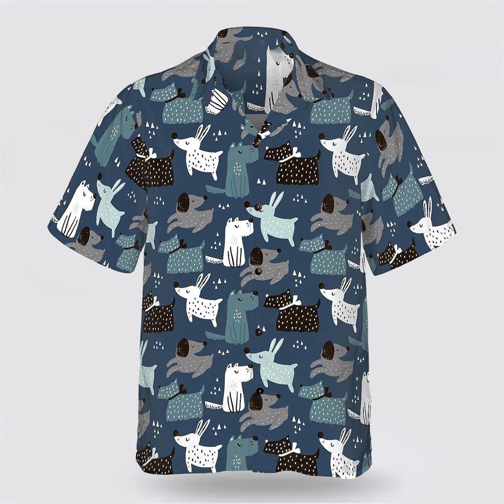 The Dog Is So Cute Pattern Hawaiian Shirt - Gift For Dog Lover