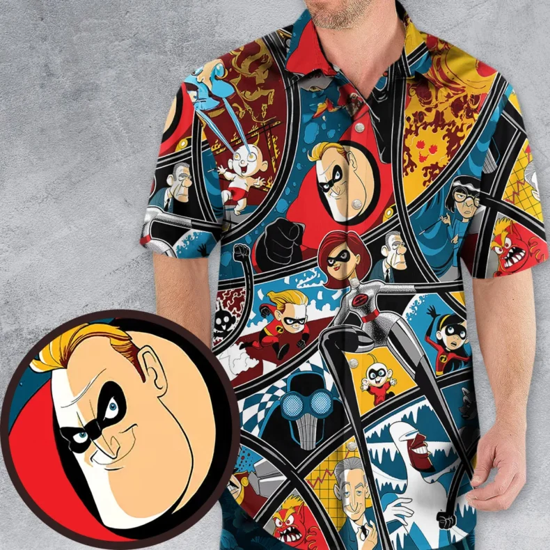 The Incredibles cartoon Hawaiian Shirt