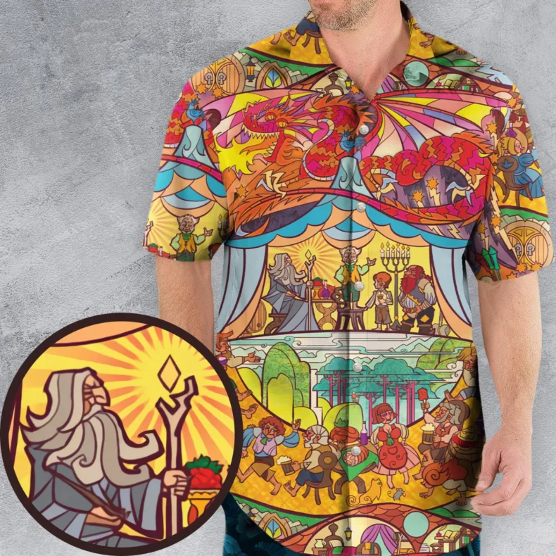 The Lord of the Ring Stained Glass Hawaiian Shirt