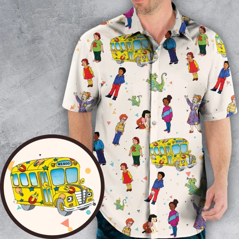 The Magic School Bus Characters Hawaiian Shirt