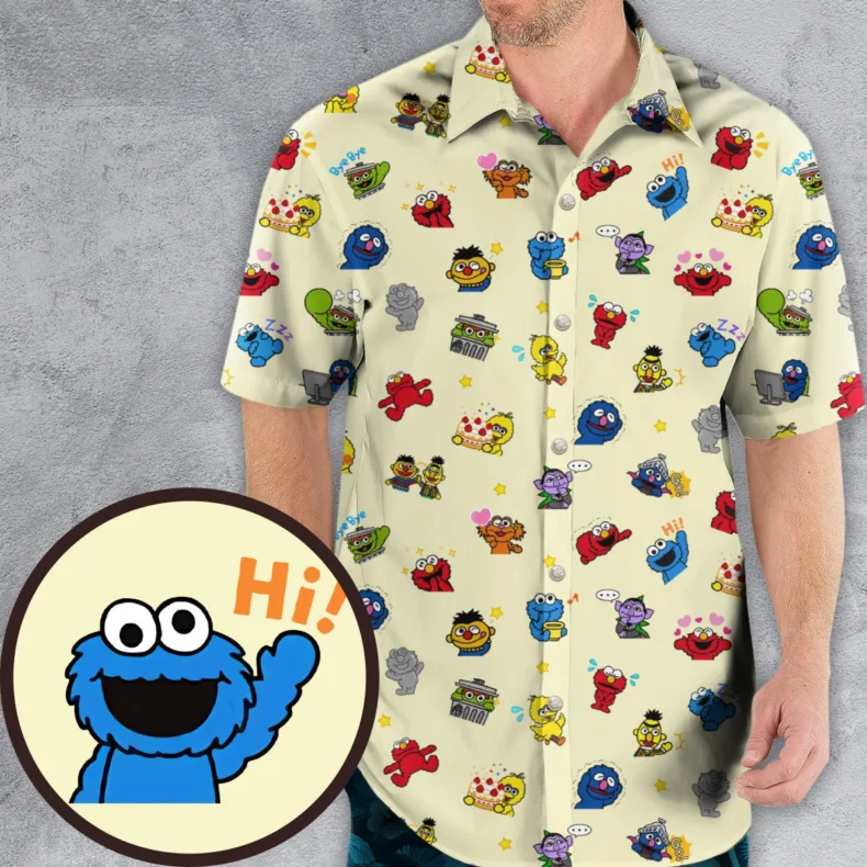 The Muppets Sesame Street Characters Hawaiian Shirt