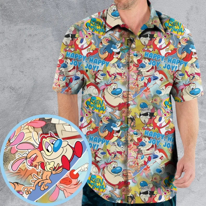 The Ren and Stimpy Show Hawaiian Shirt