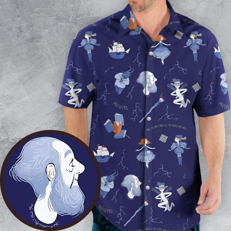 The Tempest Pattern Shakespeare Hawaiian Shirt
