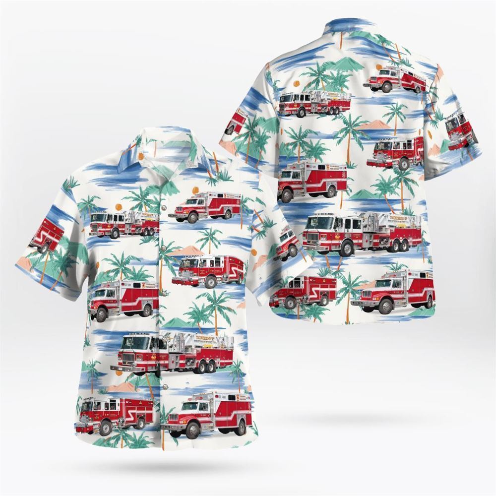 Thornwood, NY, Thornwood Fire Department Hawaiian Shirt - Gifts For Firefighters In Thornwood