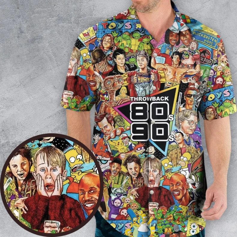 Throwback 80s 90s Pattern Hawaiian Shirt