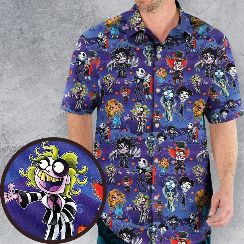 Tim Burton Movies Hawaiian Shirt