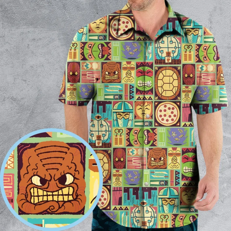 TMNT Tiki Style Hawaiian Shirt