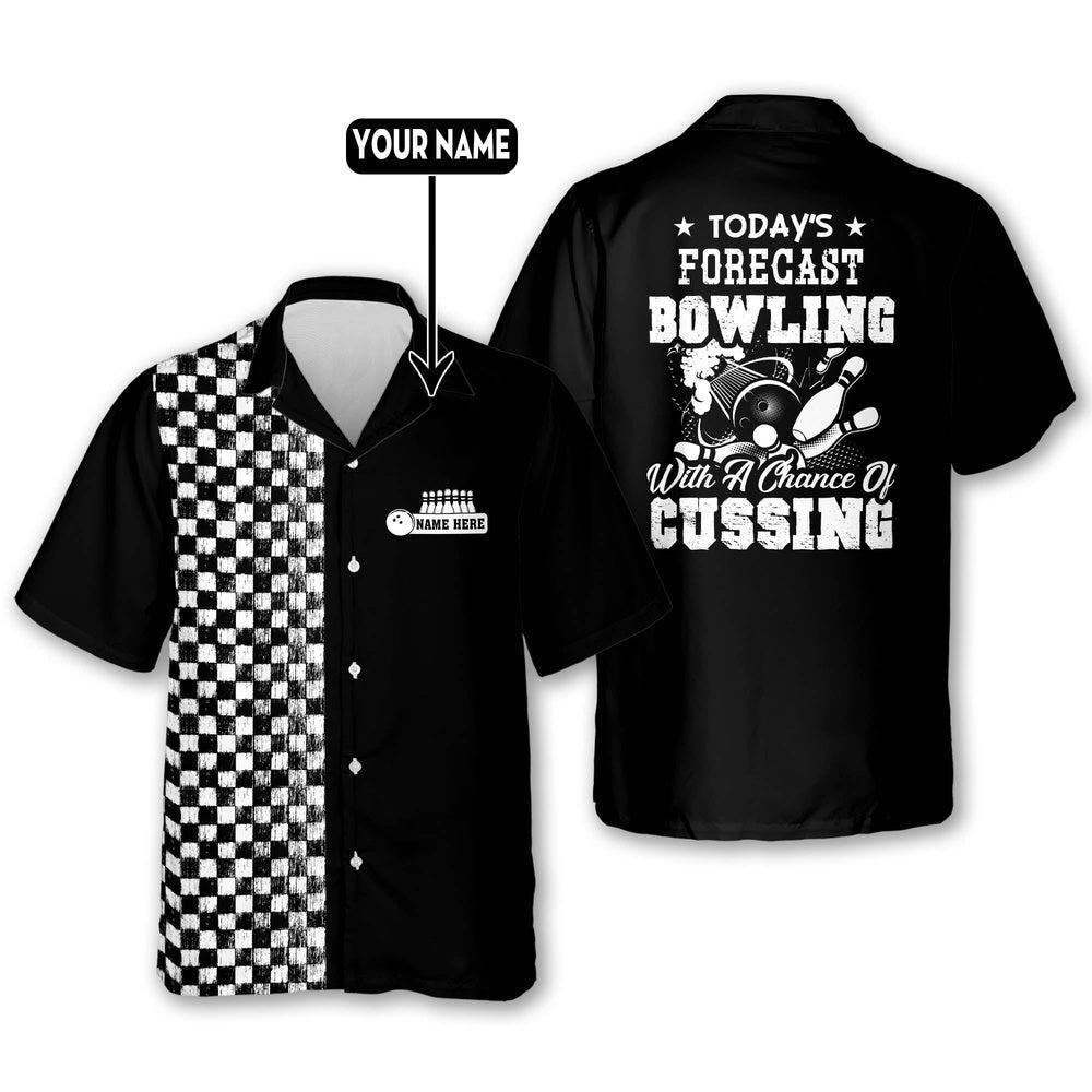 Today's Forecast Bowling Bowling Shirt, Custom Bowling Shirt, Custom Team Bowling Hawaiian Shirt