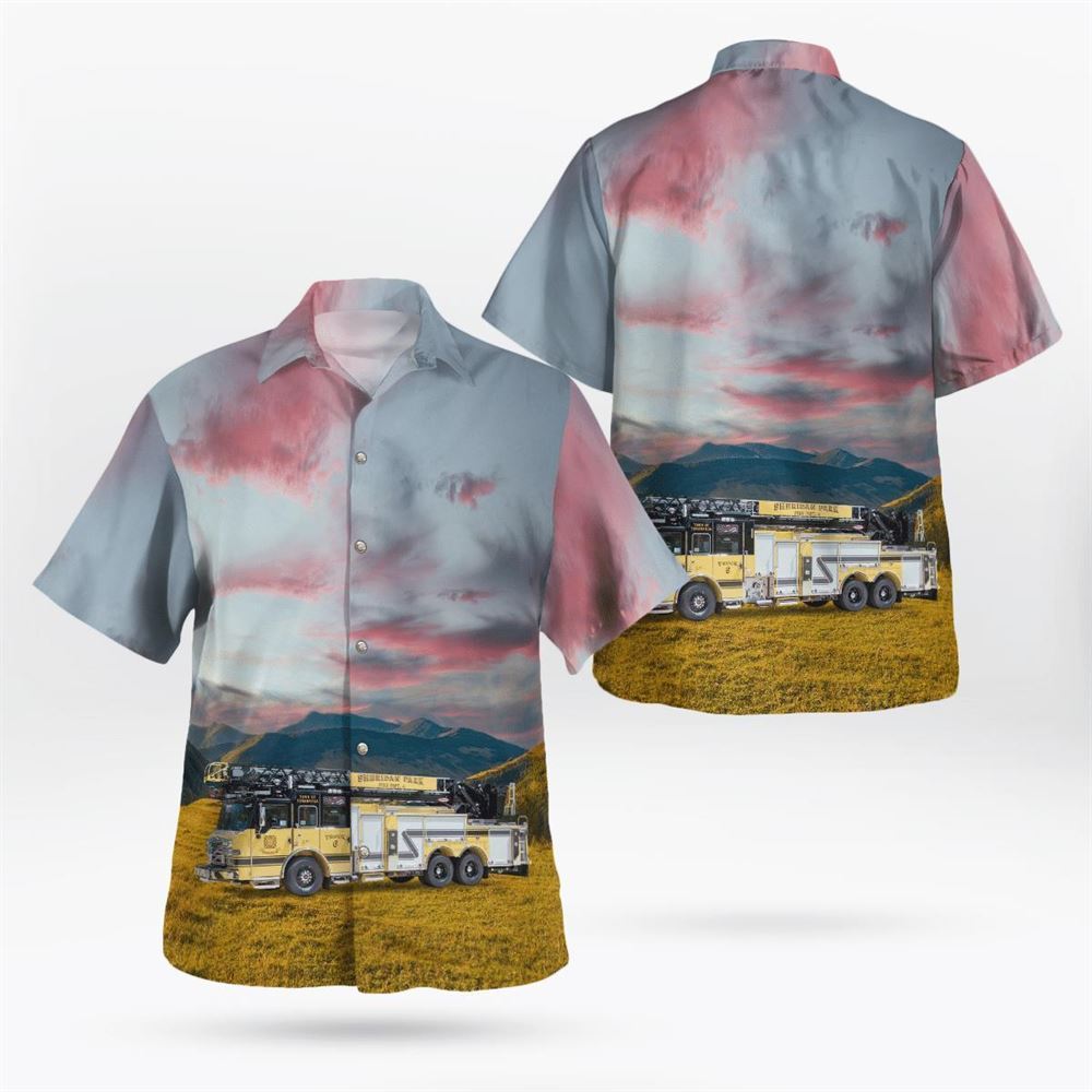 Tonawanda, New York, Sheridan Park Fire District No.4 Hawaiian Shirt - Gifts For Firefighters In Tonawanda, NY