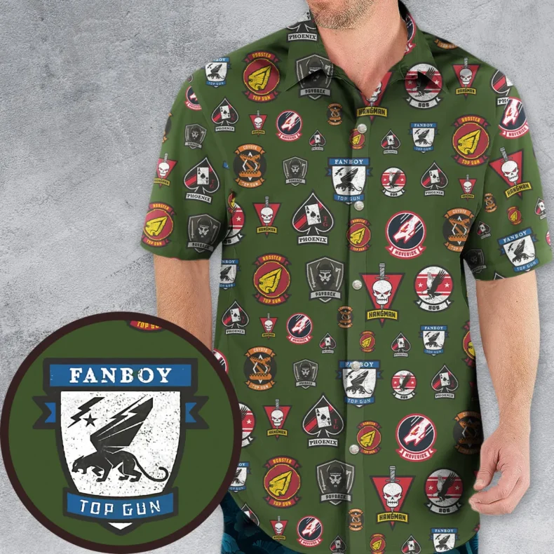Top Gun Badge Hawaiian Shirt