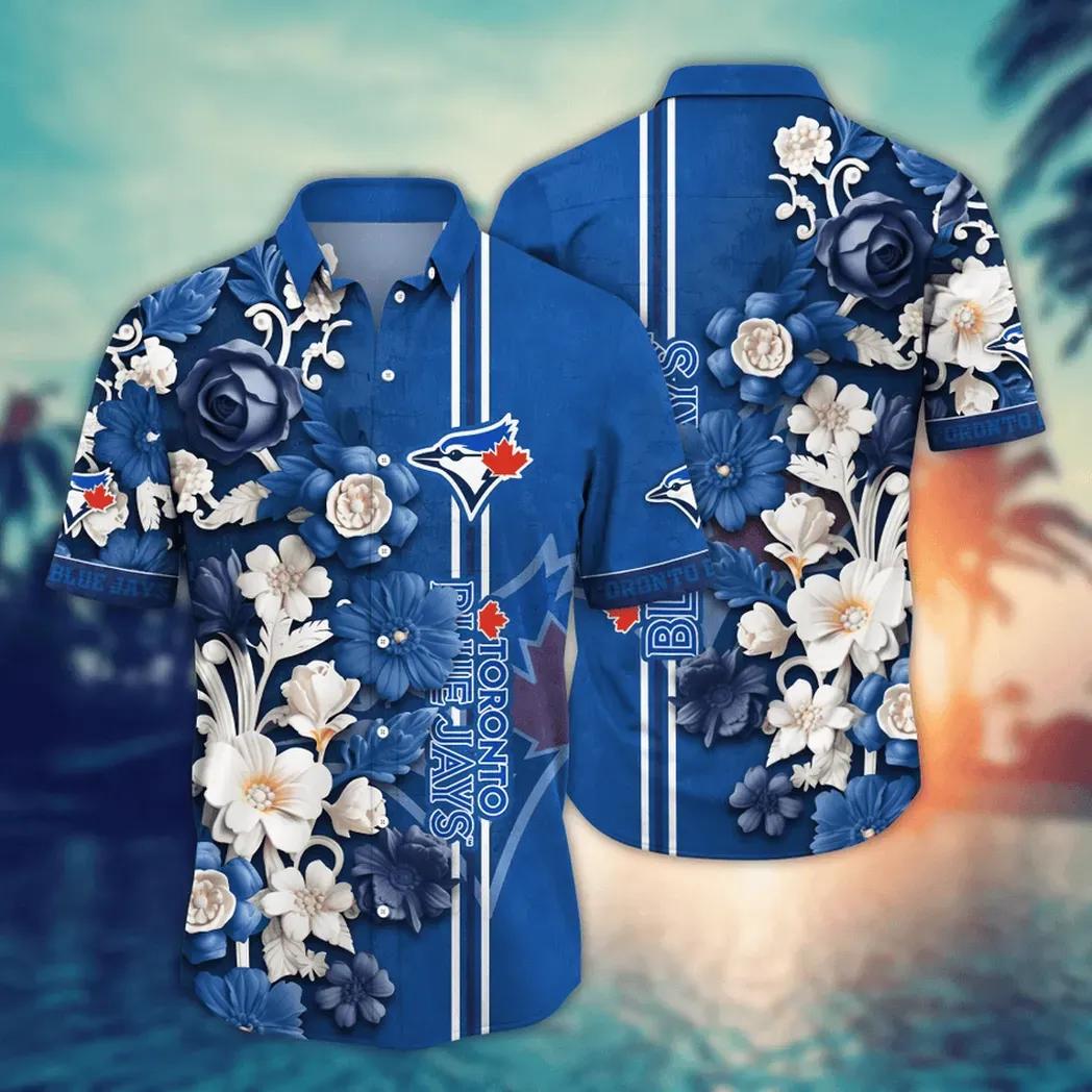 Toronto Blue Jays MLB Flower Aloha Hawaiian Shirt 19, MLB Hawaiian Shirt