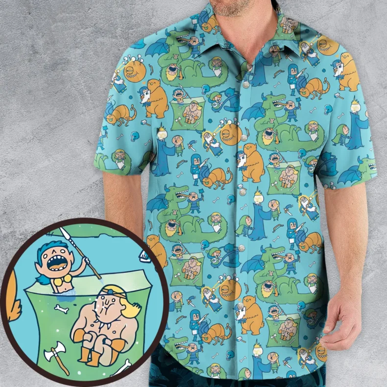 Total Party Kill DnD Hawaiian Shirt