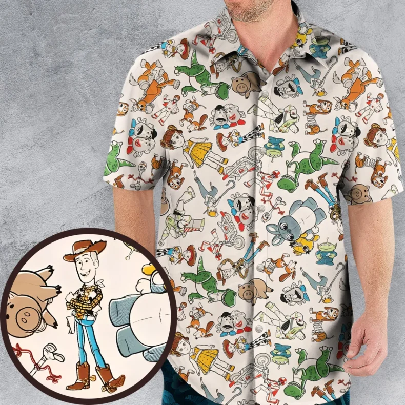 Toy Story Toss Pattern Hawaiian Shirt
