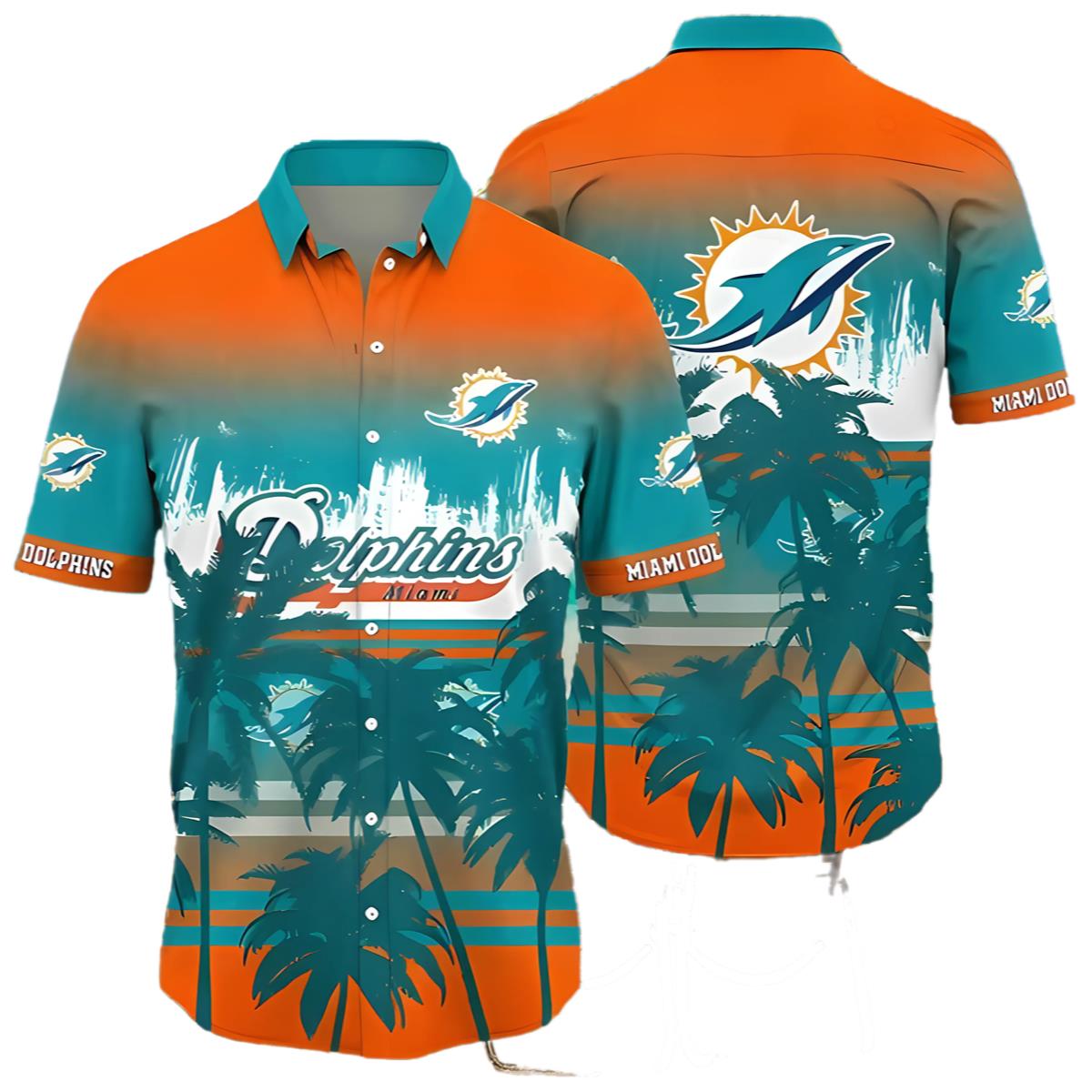 Tropical Summer Sunset NFL Miami Dolphins Hawaiian Shirt