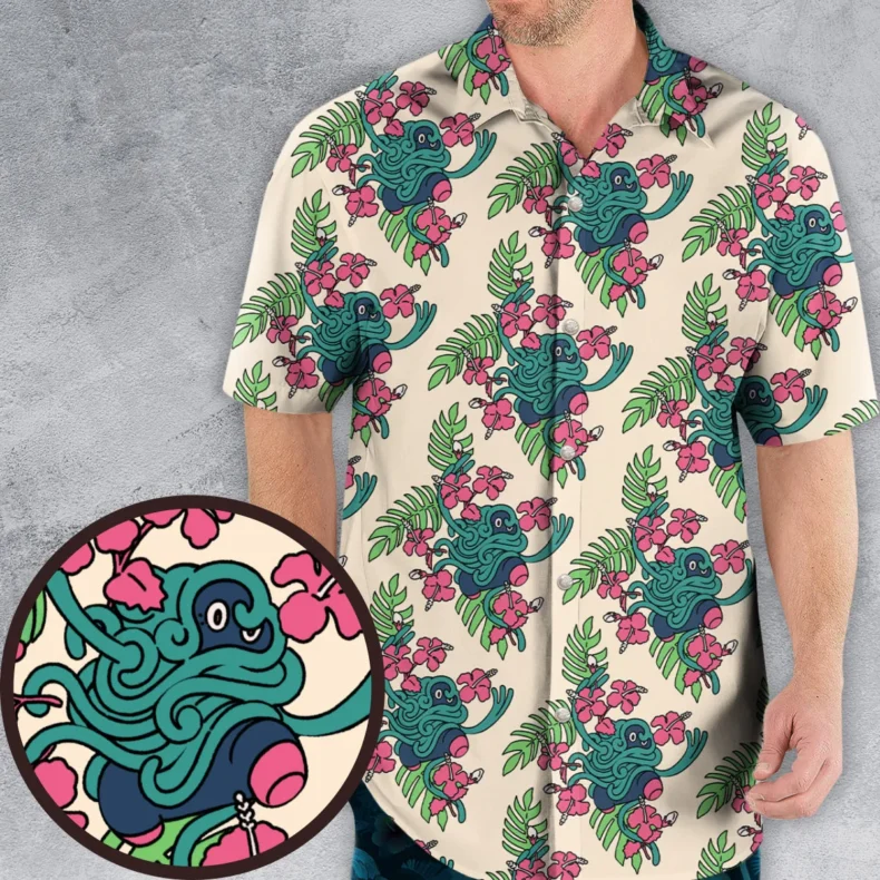 Tropical Tangrowth Pokemon Hawaiian Shirt