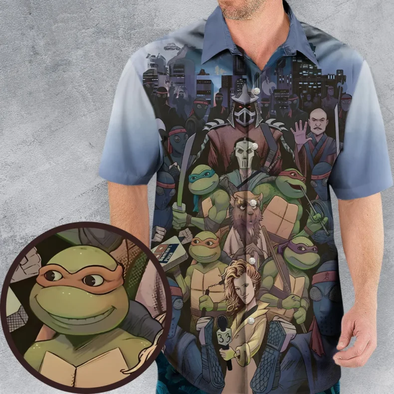 Turtles vs Ninja Teenage Mutant Ninja Turtles Hawaiian Shirt