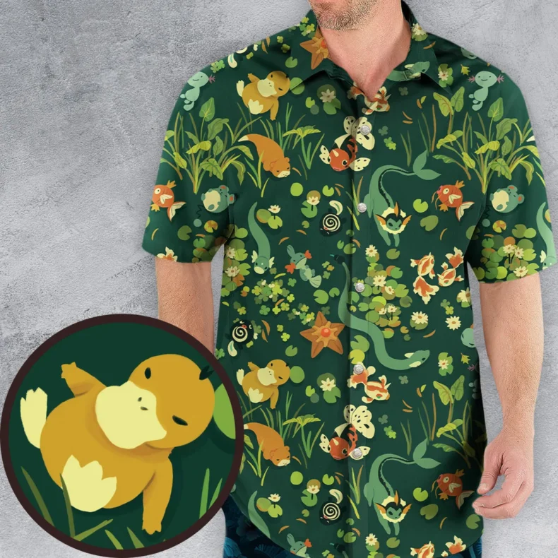 Under Water Type Pokemon Hawaiian Shirt