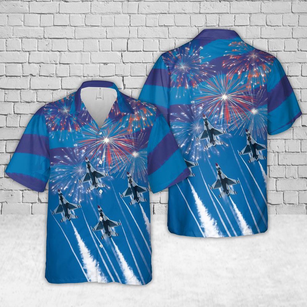 United States Air Force Thunderbirds Hawaiian Fourth Of July Shirt, 4th Of July Hawaiian Shirt, 4th Of July Shirt