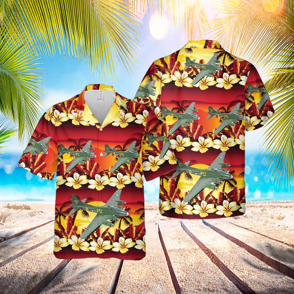 Us Air Force 303rd Bomb Group 360th Bomb Squadron The Witches Tit 42-5382 B-17f Wwii Hawaiian Shirt - Hawaiian Outfit For Men