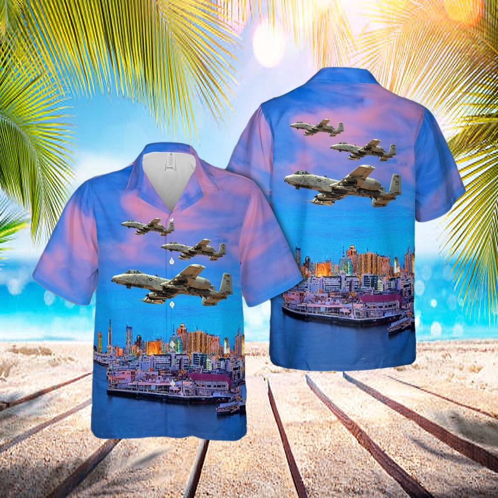 Us Air Force 354th Fighter Squadron Fairchild Republic A-10a Thunderbolt II 78-0670 Hawaiian Shirt - Hawaiian Outfit For Men