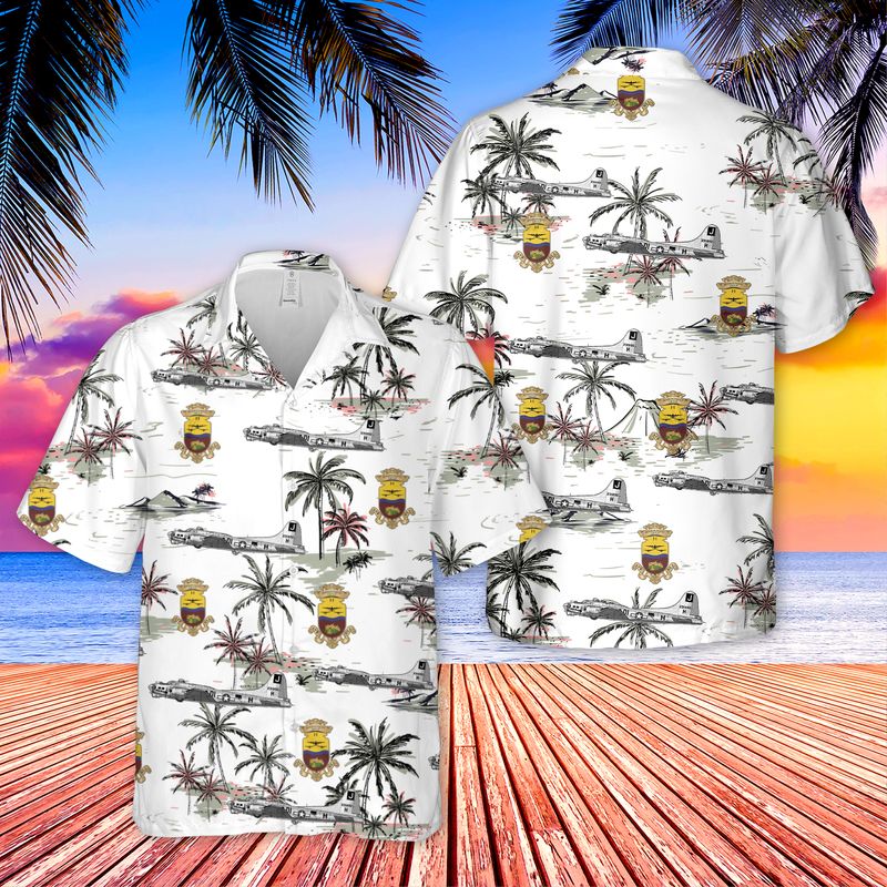 Us Air Force 390th Bombardment Group (H) Boeing B-17 Flying Fortress I'll Be Around Hawaiian Shirt - Mens Hawaiian Shirt - US Air Force Gifts