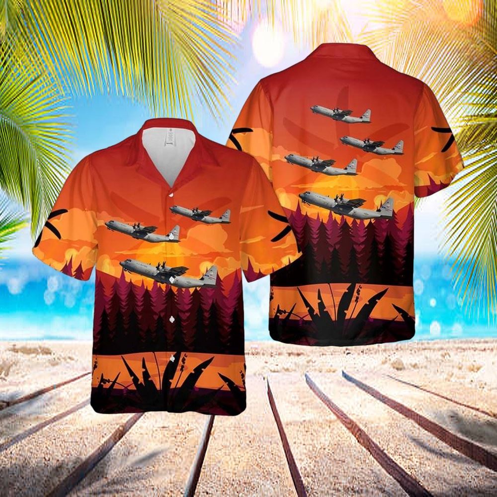 Us Air Force 39th Airlift Squadron Lockheed C-130j Super Hercules 2 Hawaiian Shirt - Hawaiian Outfit For Men