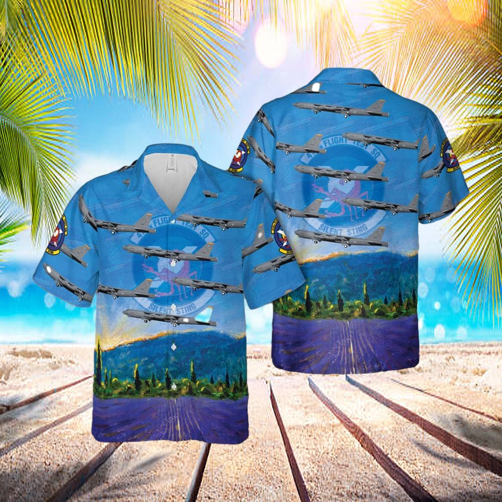 Us Air Force 419th Flight Test Squadron Boeing B-52h-150-Bw Stratofortress 60-0034 Hawaiian Shirt - Hawaiian Outfit For Men