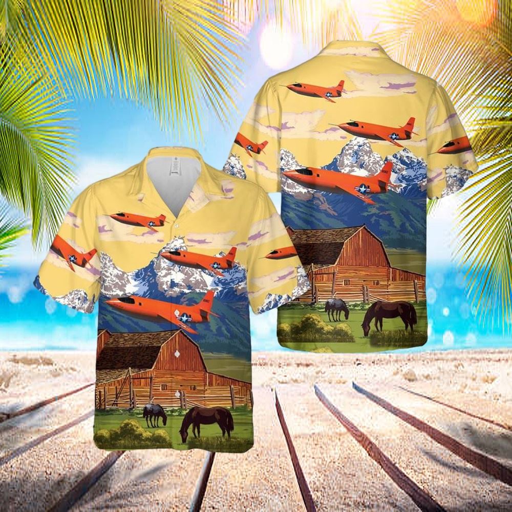 Us Air Force Bell X-1 X-1 Glamous Glennis Chuck Yeager Hawaiian Shirt - Hawaiian Outfit For Men